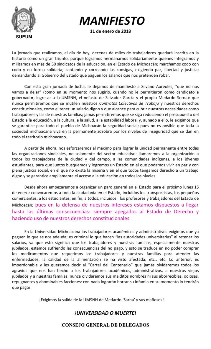 manifiesto 12 01 2018